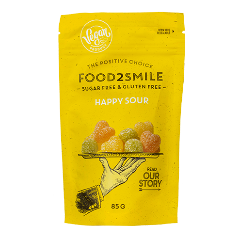 Food2Smile - Happy Sour/Glada Surisar, Sockerfria, 85 g