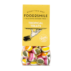 Food2Smile - Tropical Treats/Tropiska Karameller, Sockerfria, 90 g