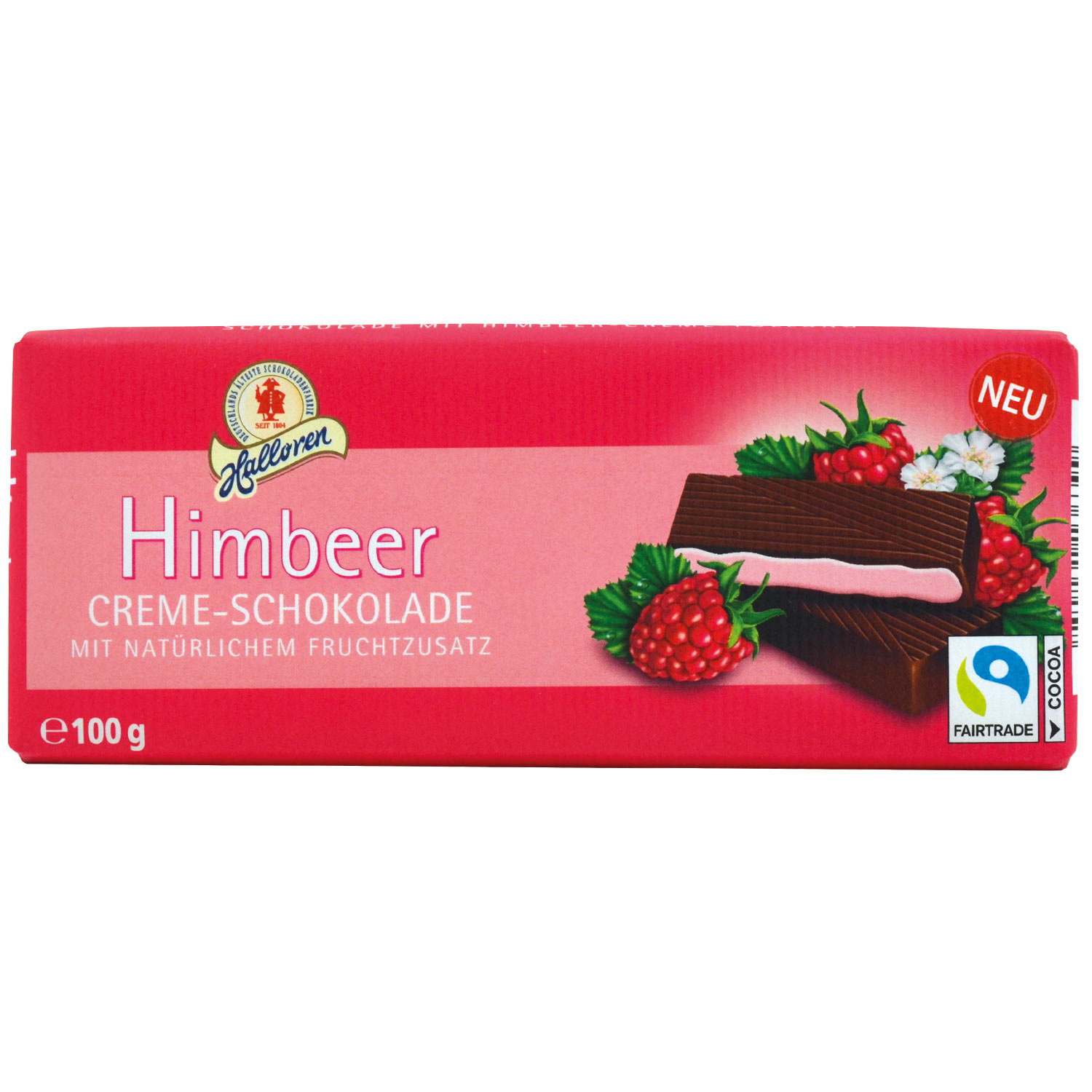 Halloren - Creme Schokolade Himbeer/Chokladkaka med Hallonkräm, 100 g