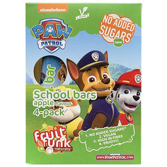 Fruit Funk - Paw Patrol Fruktbars Äpple, 4-pack, 80 g (BF 2024-01-25)