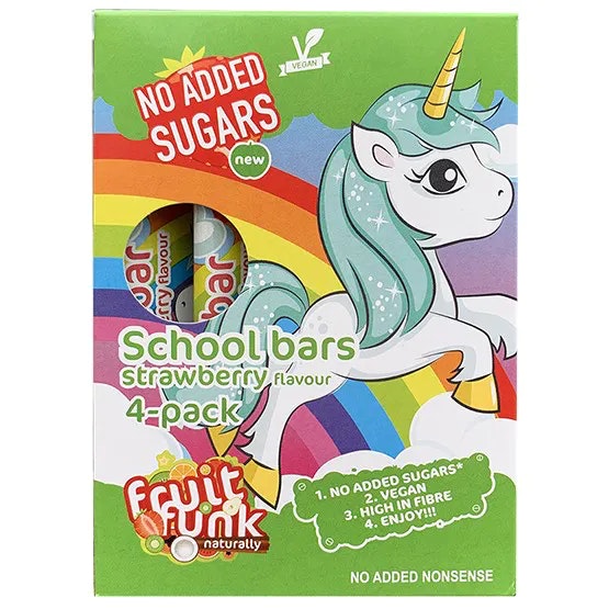 Fruit Funk - Unicorn Fruktbars Jordgubb, 4-pack, 80 g