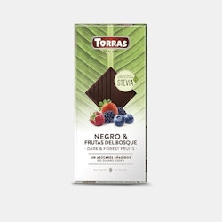 KOMMER SNART! Torras - Stevia - Negro Frutas Del Bosque/Mörk Choklad Skogsbär, 125 g
