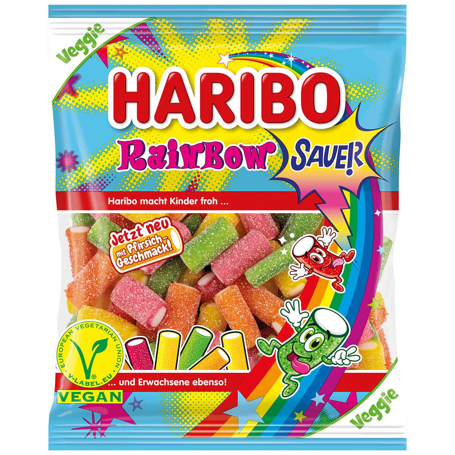 Haribo - Rainbow Sauer/ Sura Regnbågar, 160 g