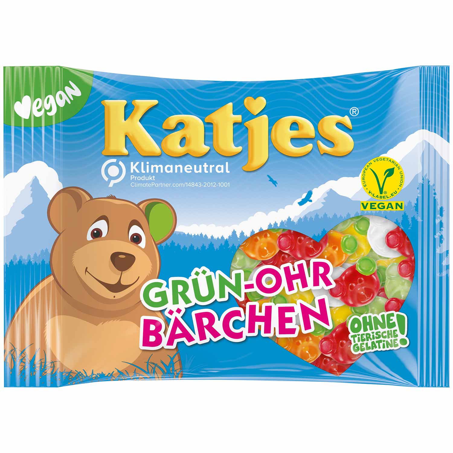 Katjes - Grün-Ohr Bärchen/Grönörade Björnar, 200 g