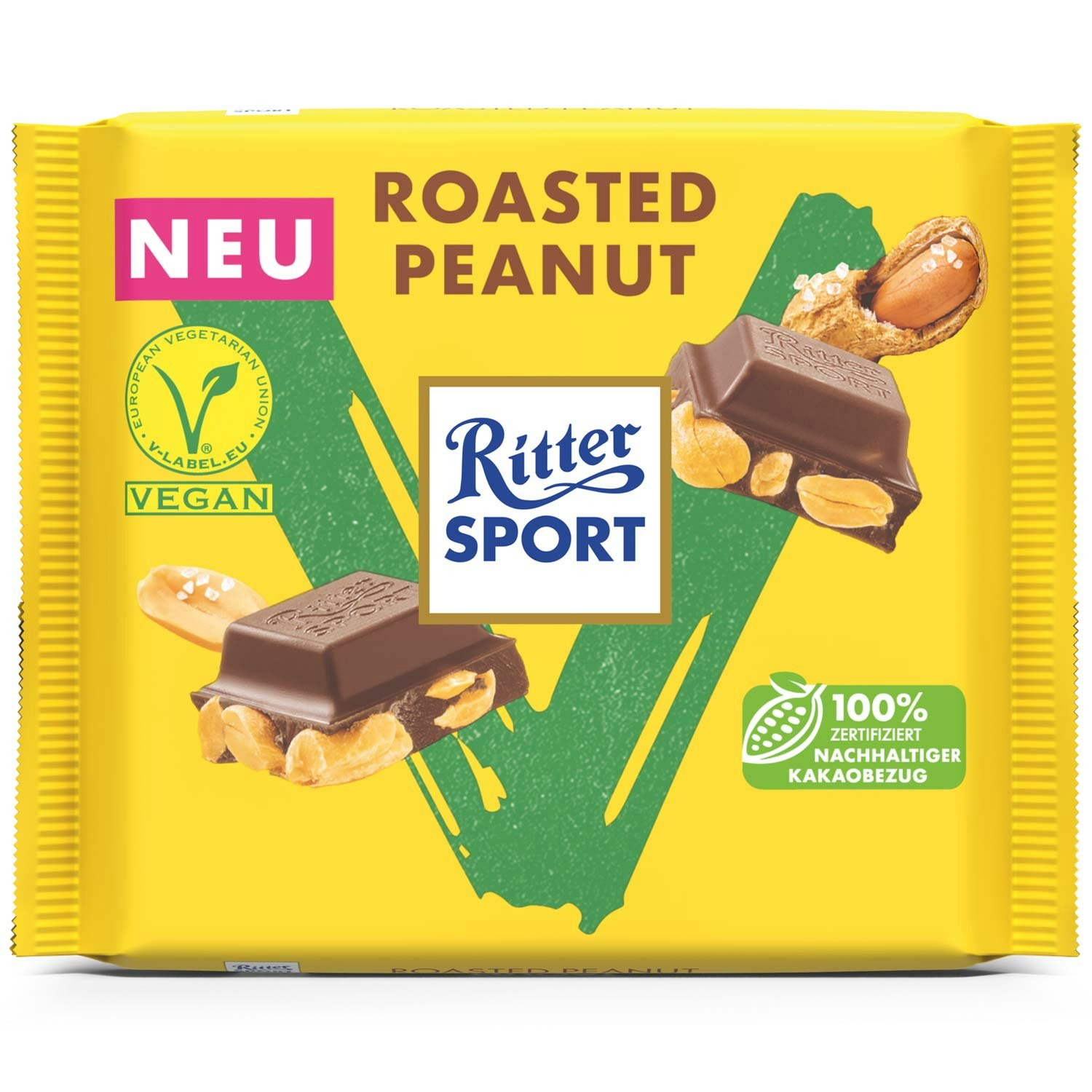 Ritter Sport - Rostade Jordnötter, 100 g (BF 2024-02-27)