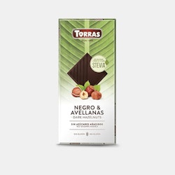 BÄST FÖRE: 2023-09-14 Torras - Choklad 60% Stevia Hasselnöt, 120 g