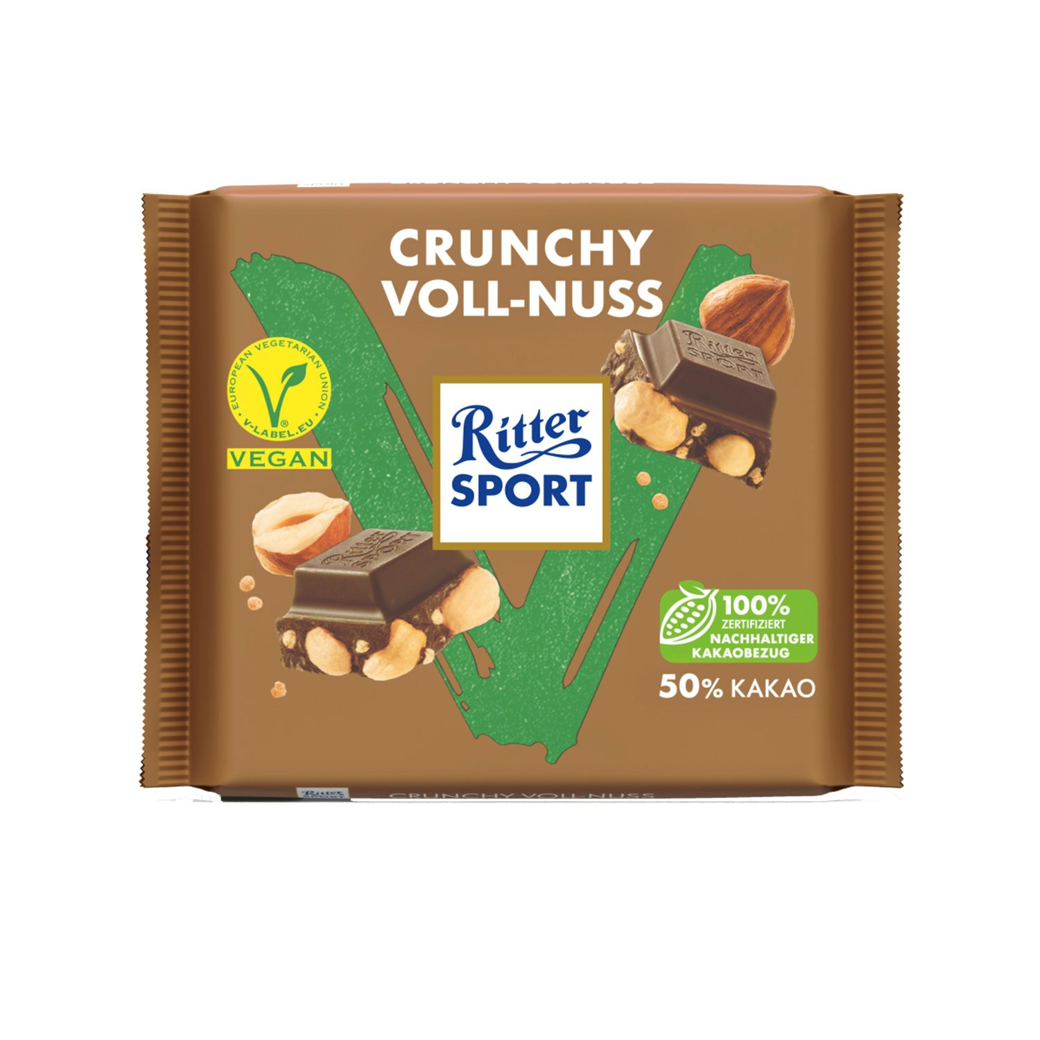 Ritter Sport - Crunchy Hasselnöt, 100 g (BF 2024-05-12)