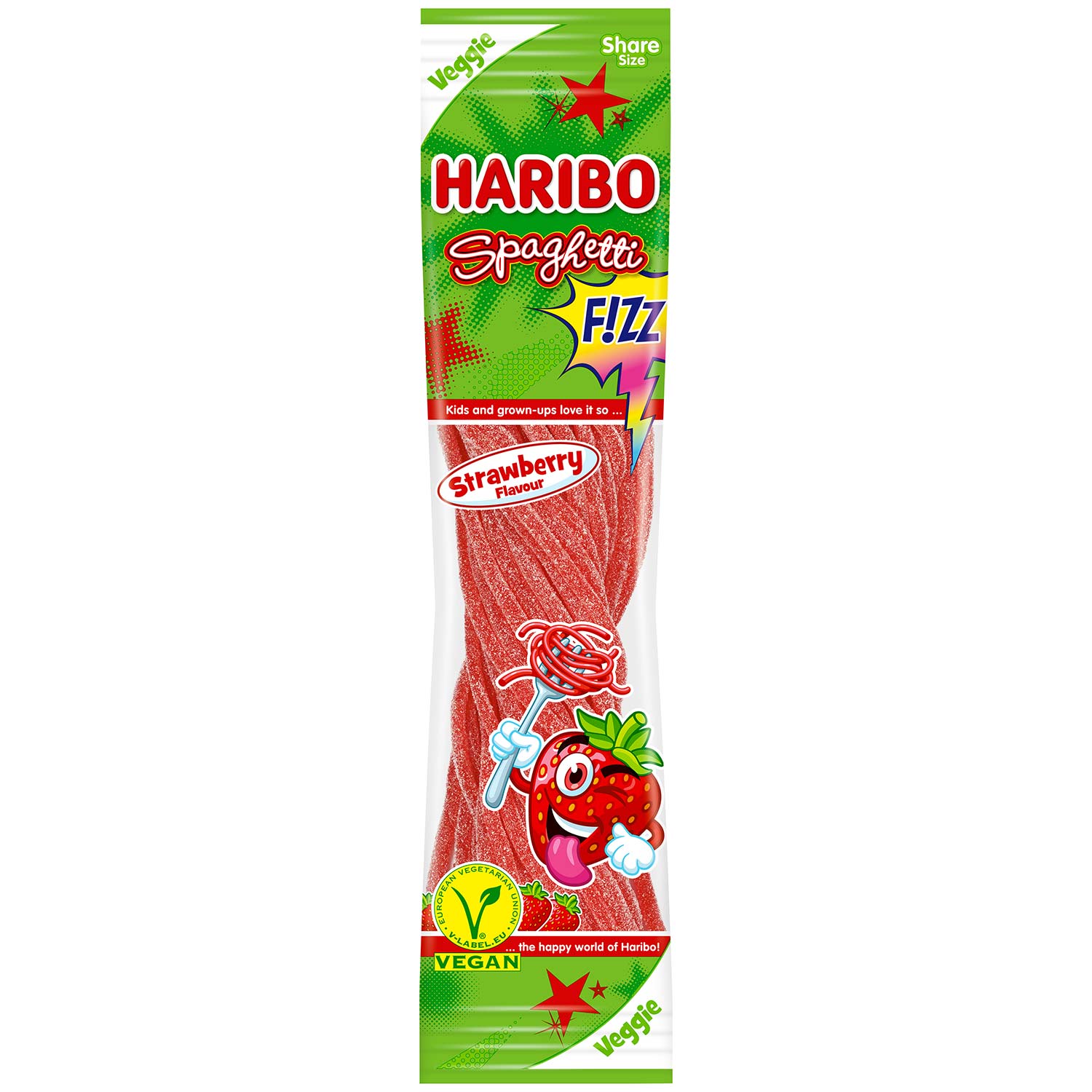 Haribo - Spagetti Jordgubbe, 200 g