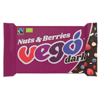 VEGO - Dark Nuts & Berries/Mörk choklad med  nötter & bär, 85 g