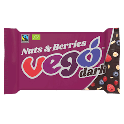 Vego - Dark Chocolate Nuts & Berries/Mörk choklad med nötter & bär, 85 g (BF 2024-03-28)