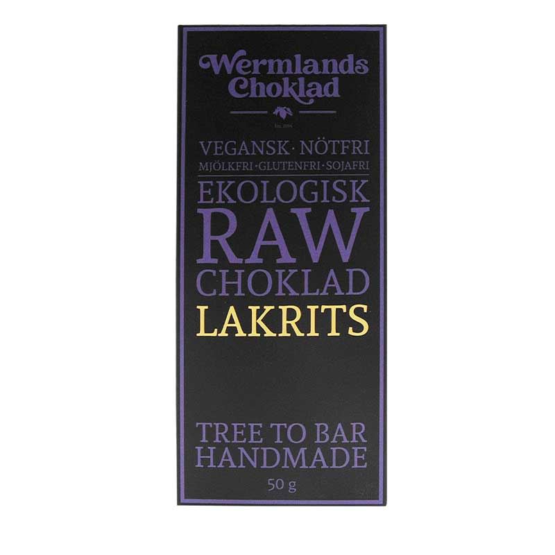 WermlandsChoklad - Raw Lakrits, 50 g