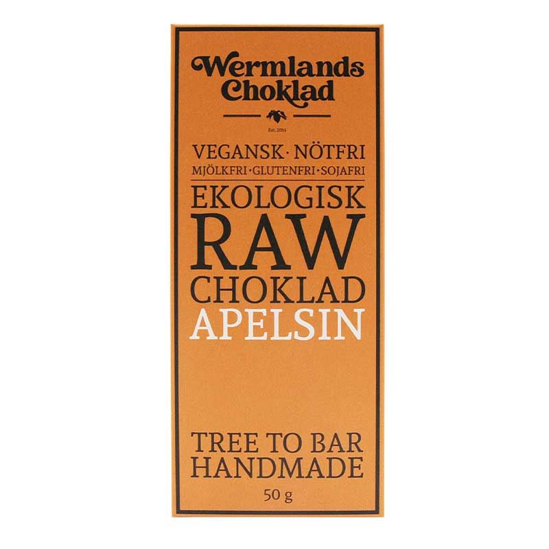 WermlandsChoklad - Raw Apelsin, 50 g