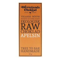 WermlandsChoklad - Raw Apelsin, 50 g