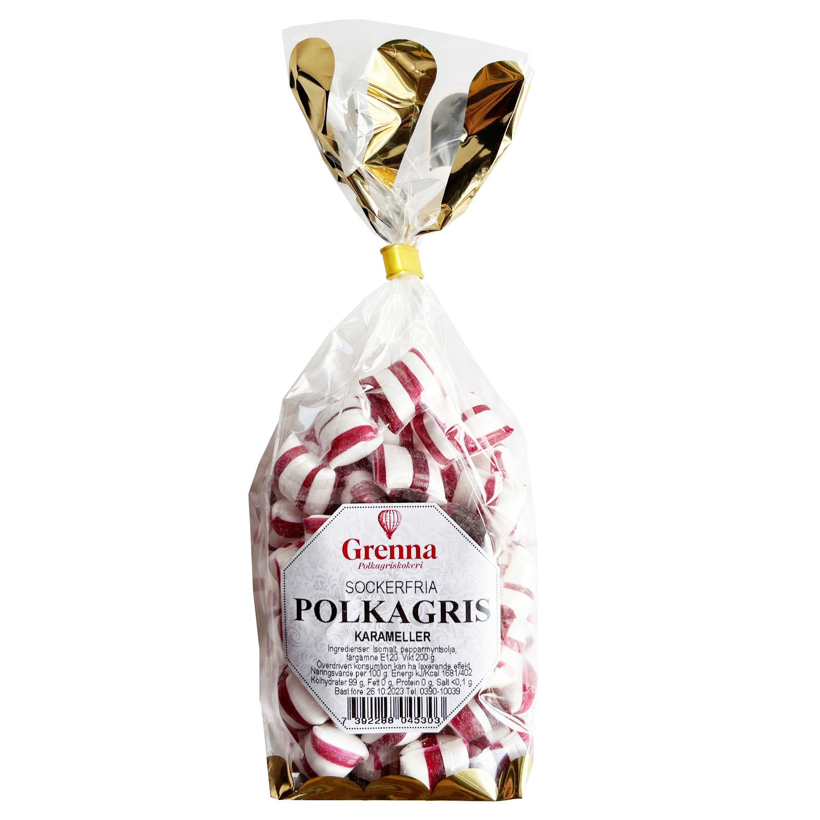 Grenna Polkagriskokeri - Sockerfria Polkakarameller, 200 g