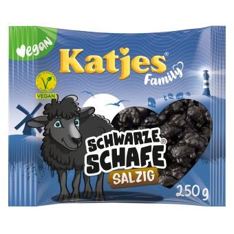 Katjes - Schwarze Schafe Salzig, saltlakrits, 250 g