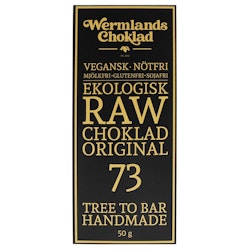 WermlandsChoklad - Raw Choklad 73%, 50 g