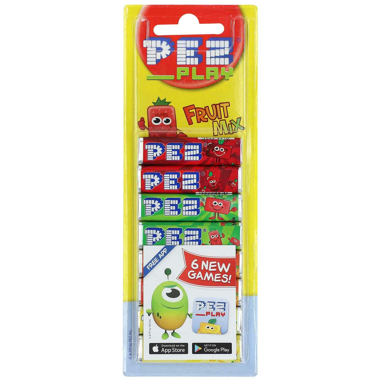 PEZ - Refill Fruktmix, 8-pack