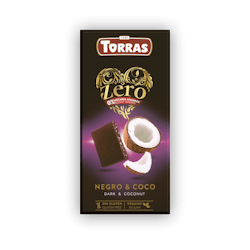 Torras Zero - Mörk Choklad med Kokos, 125 g