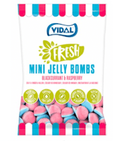 Vidal - Jelly Bombs Svarta Vinbär & Hallon, 80 g