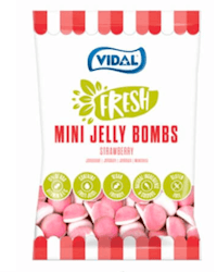 Vidal - Jelly Bombs Jordgubb, 80 g
