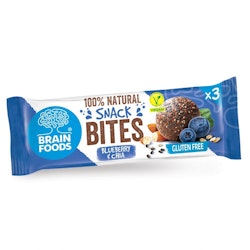 Brain Foods - Snack Bites Blåbär & Chia, 48 g