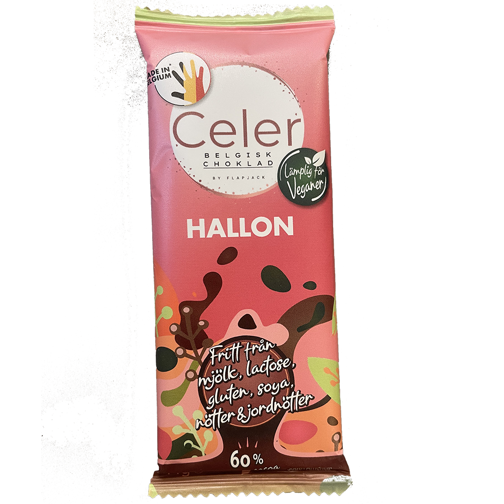 Celer – Hallon, chokladkaka, 44g (BF 2025-06-04)