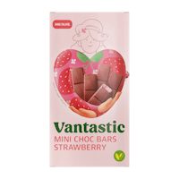 Vantastic - Mini Choc Bars Strawberry, fylld chokladkaka , 100 g