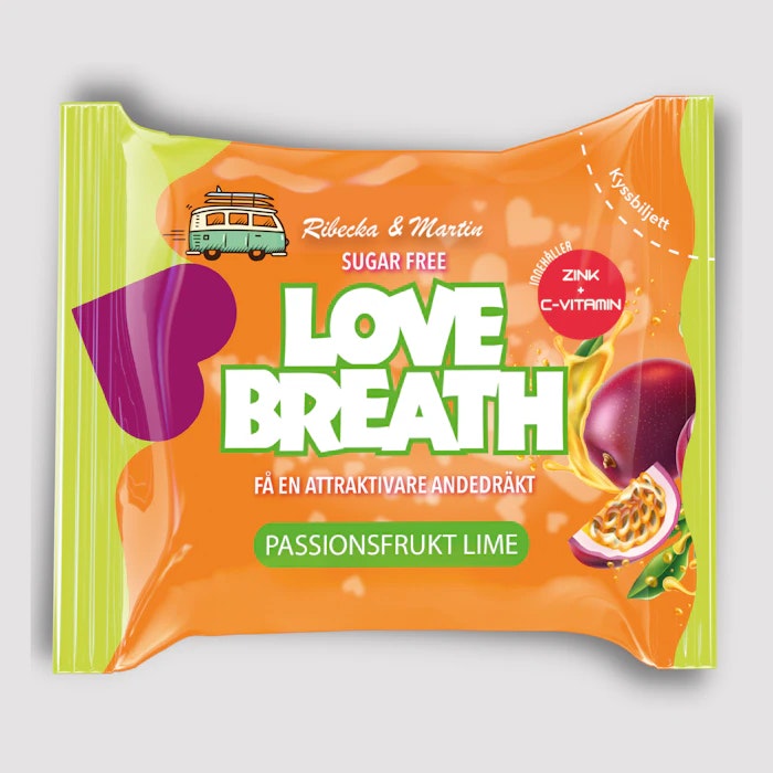 Pastillfabriken - Love Breath Passionsfrukt & Lime, påse 25 g