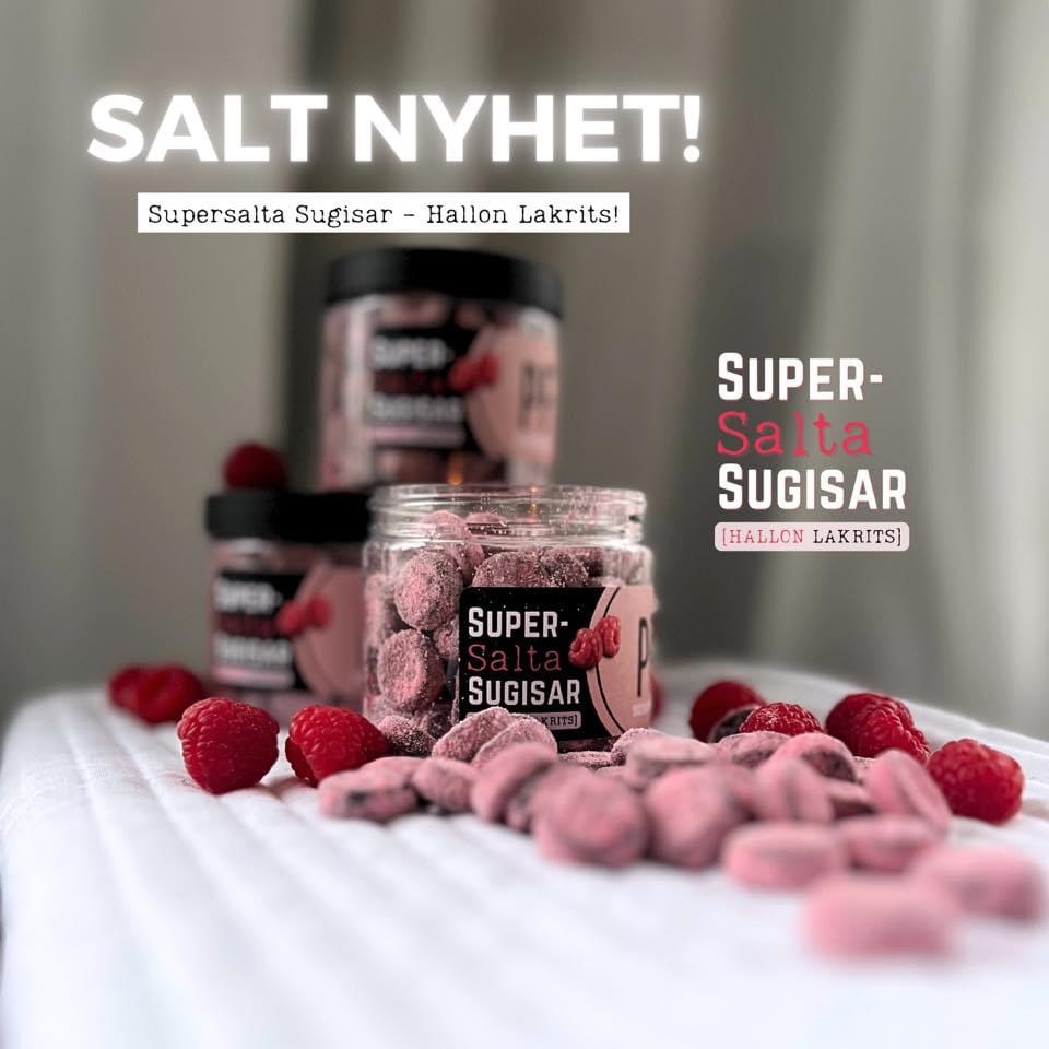 Pastillfabriken - SuperSalta Sugisar Hallon & Lakrits, pastiller, 120 g