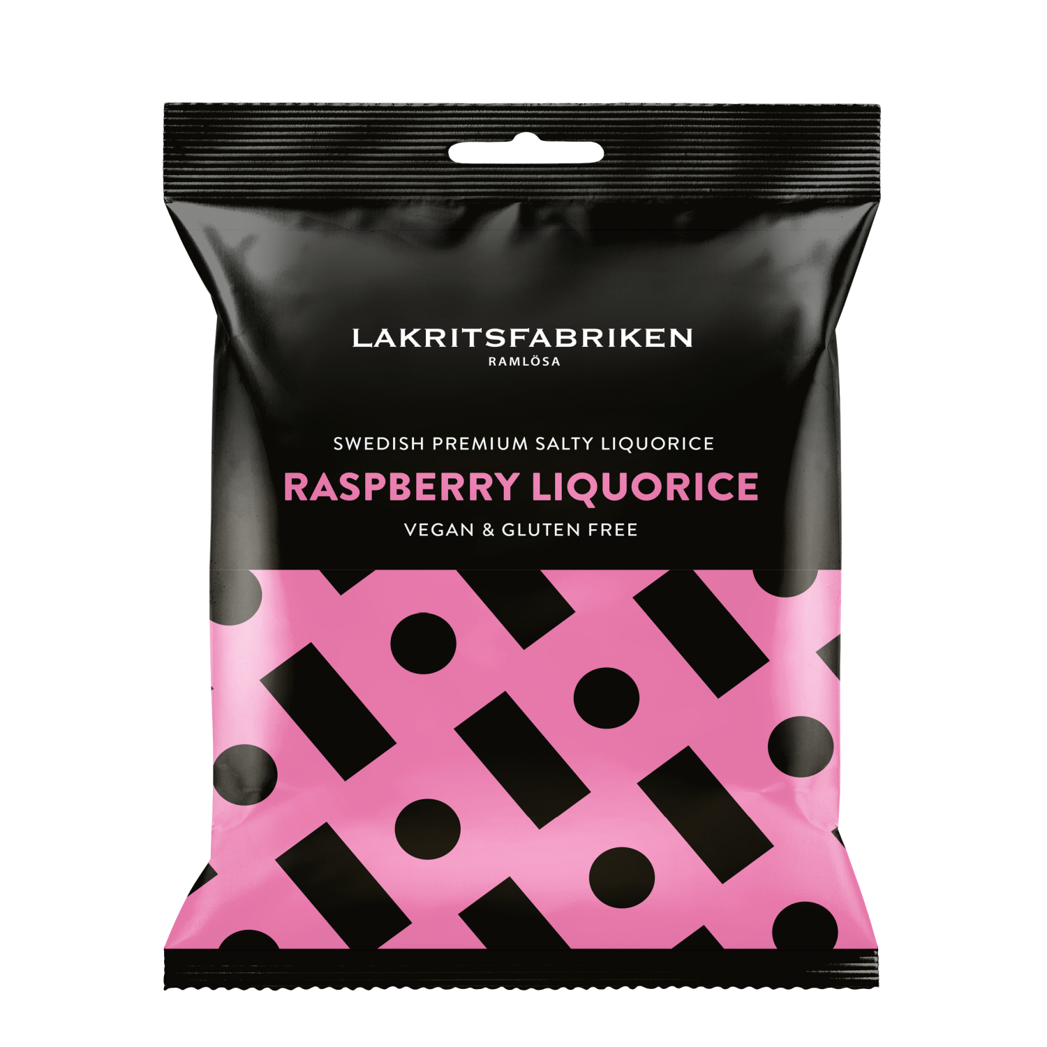 Lakritsfabriken - Raspberry Liquorice, saltlakrits, 100g