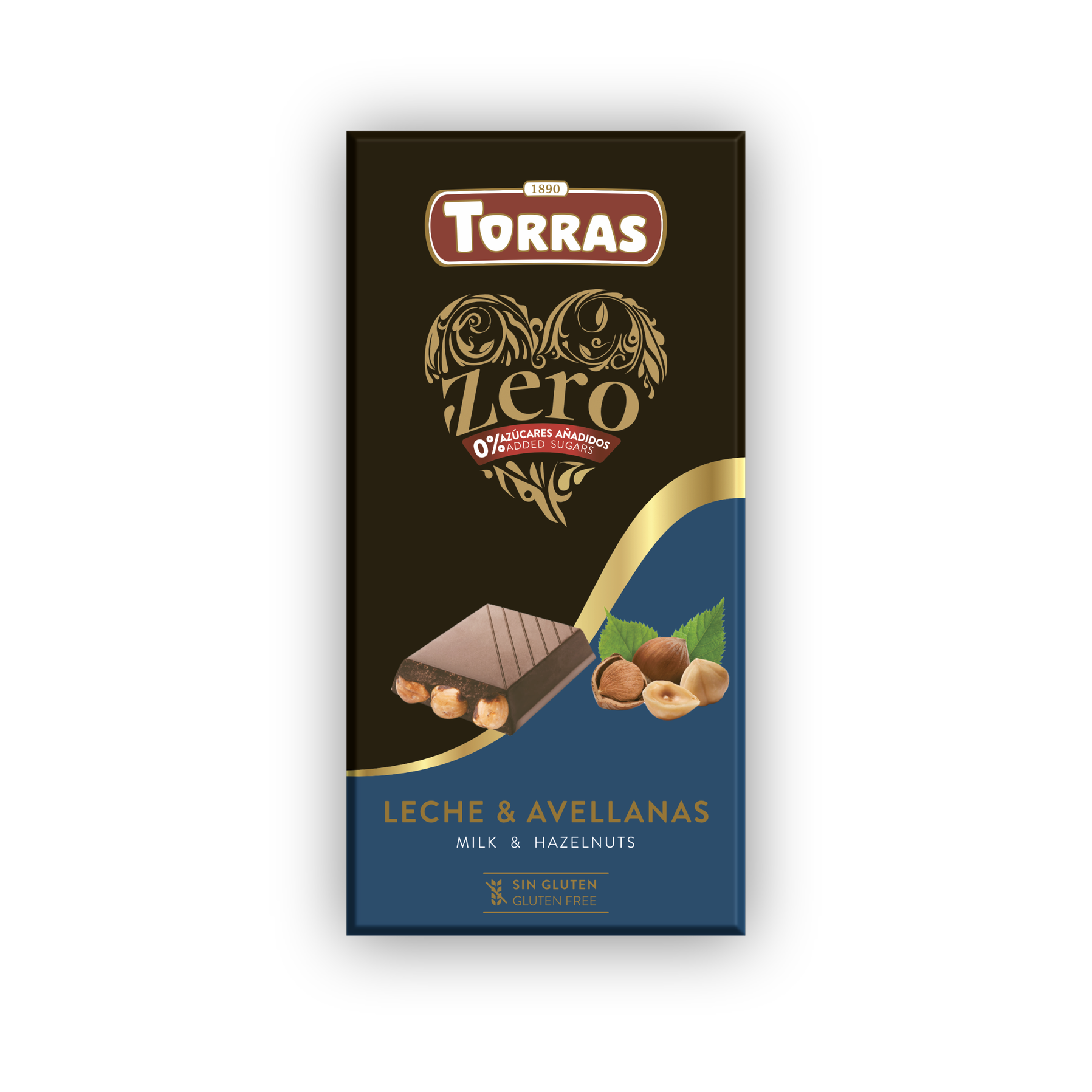 Torras - Zero Mjölkchoklad hela Hasselnötter, chokladkaka150 g (BF 2025-07-21)