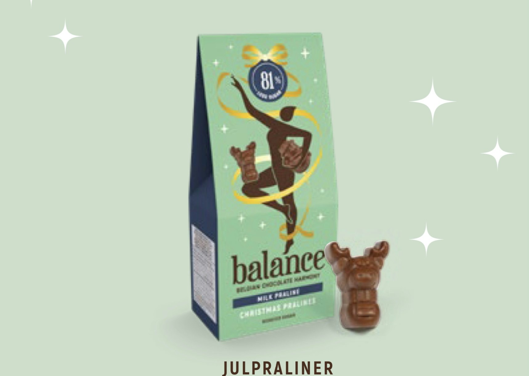 KAMPANJ! Balance - Mjölkchokladpraliner Renar, 100 g