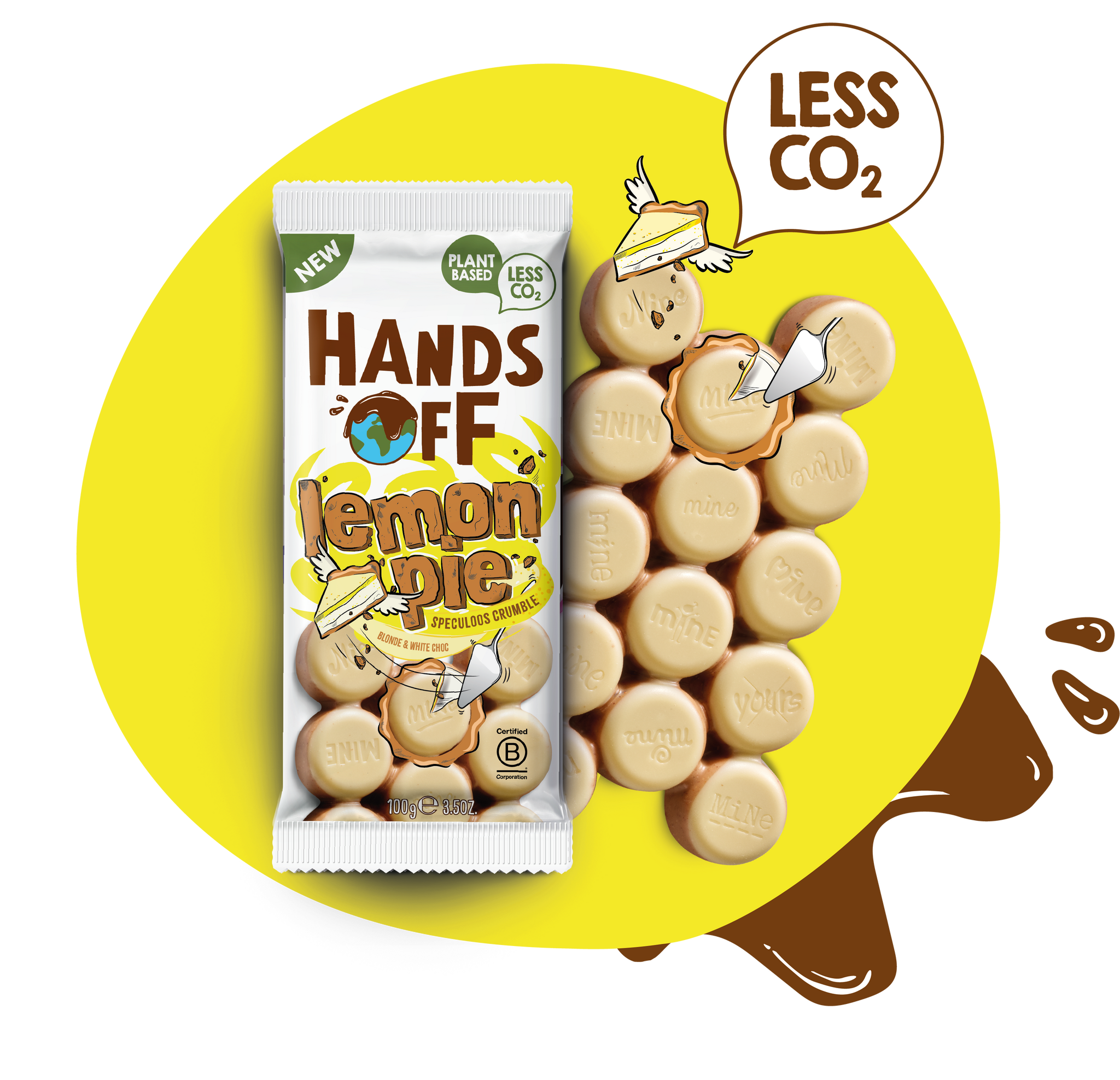 Hands Off -  Lemon Pie, chokladkaka, 100 g