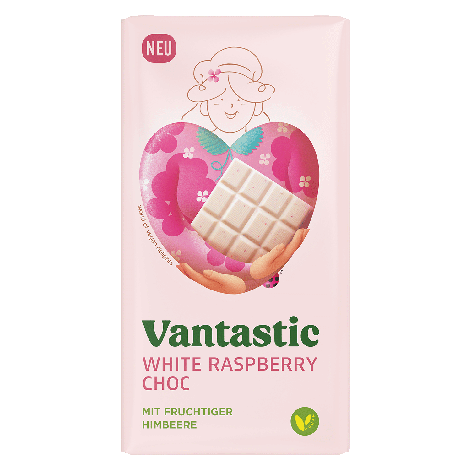 Vantastic - White Raspberry Choc, chokladkaka, 90 g