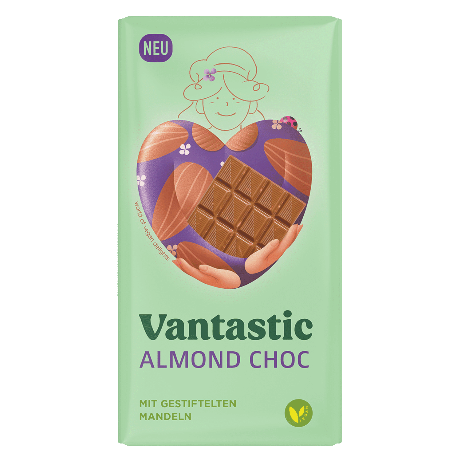 Vantastic - Almond Choc, chokladkaka, 90 g