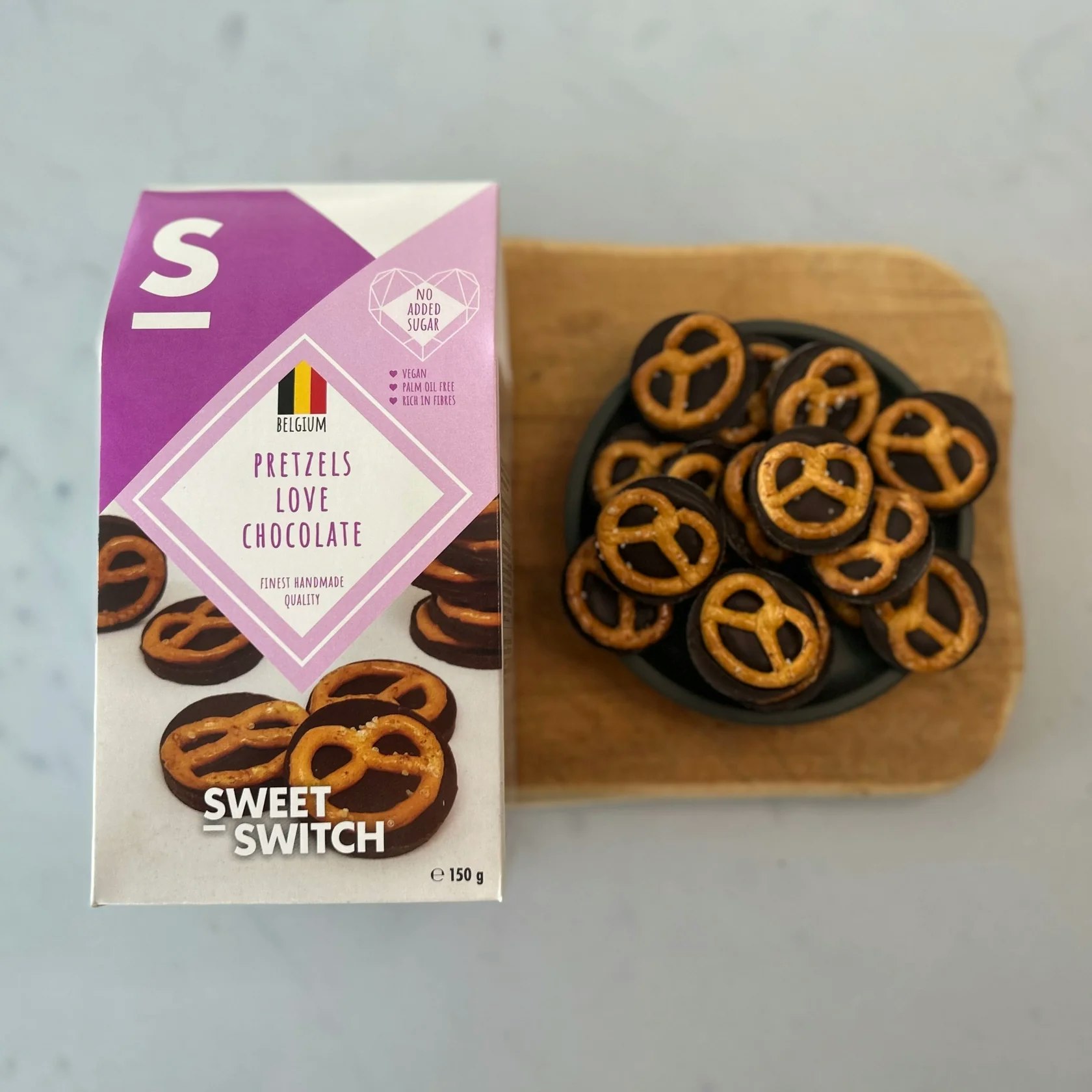 Sweet-Switch - Pretzels Love Chocolate, chokladbitar, 150g (BF 2025-07-10)