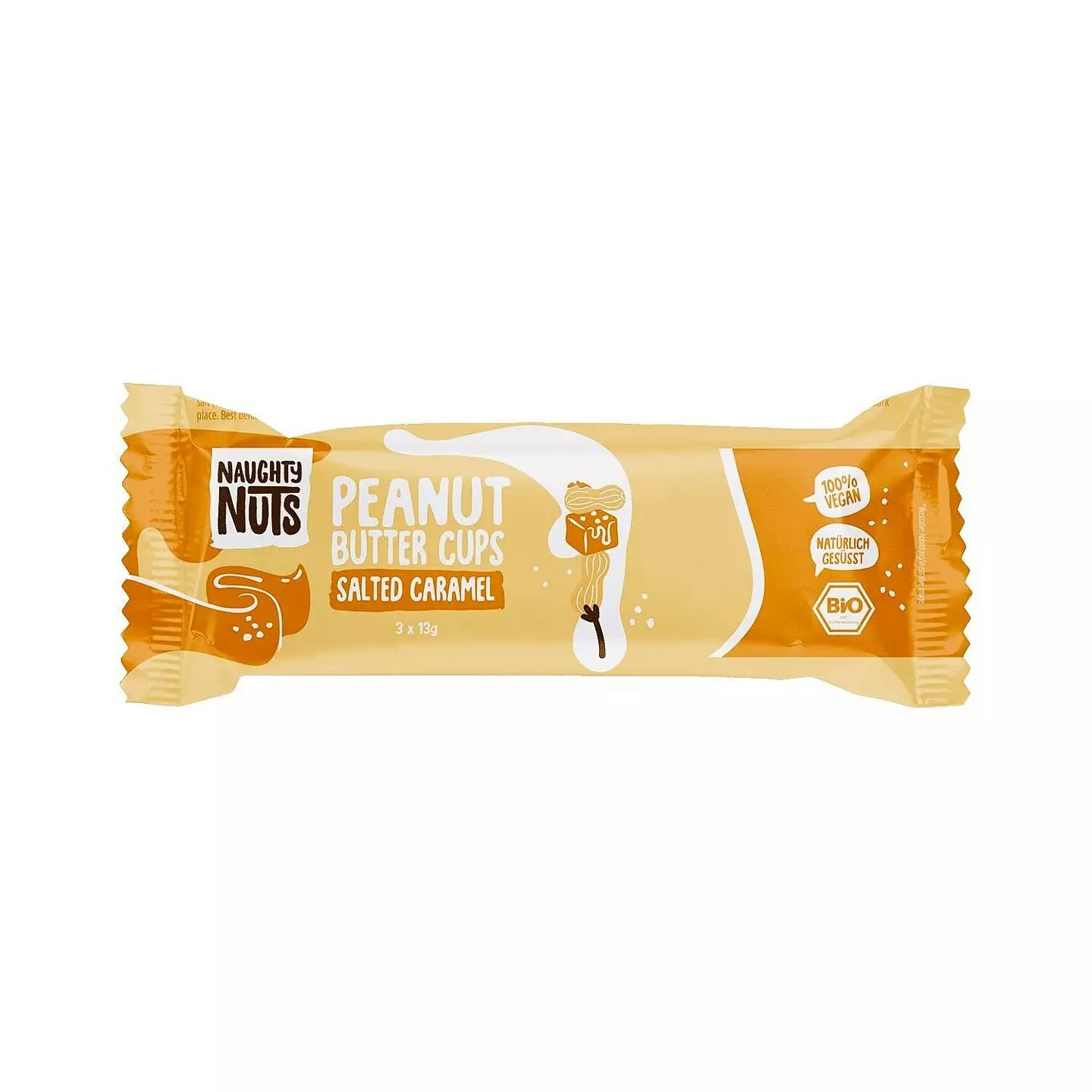 Naughty Nuts - Peanut Butter Cups Salted Caramell, fylld choklad, 39 g