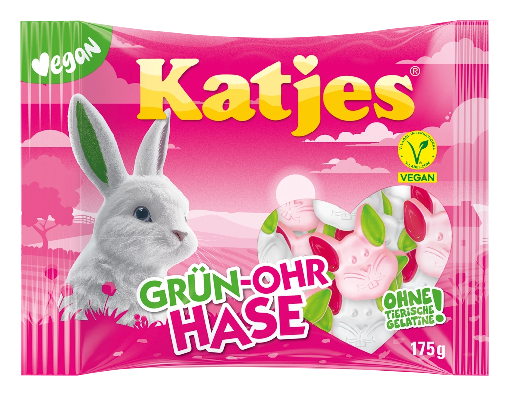 Katjes - Grün Ohr Hase, fruktgummi och skumgodis, 175 g