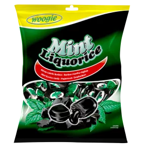 Woogie - Mint Liquorice, hårda karameller, 170 g