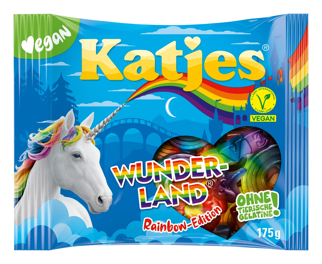 Katjes - Wunderland Rainbow, fruktgummin, 175g