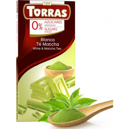 Torras - Classic Vit Choklad Matcha Te, chokladkaka, 75 g (BF 2025-07-29)