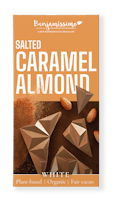 Benjamissimo - White Salted Caramel Almond, chokladkaka, 70 g