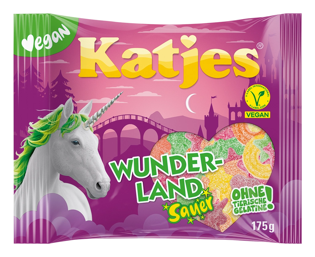 Katjes - Wunderland Sauer, sura fruktgummin, 175g