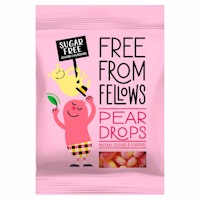 Free From Fellows - Pear Drops (päron), hårda karameller, 70g (BF 2025-06-30)