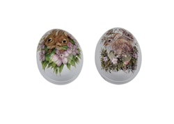 Plåtägg - Bunnies & Flowers Mini, stora blommor, 6 cm