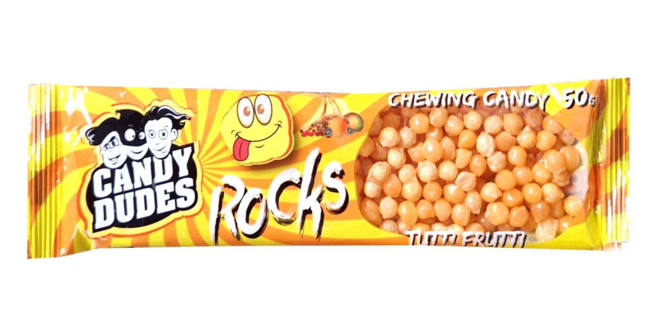 Candy Dudes - Rocks Tutti Frutti, sockerkulor, 50 g