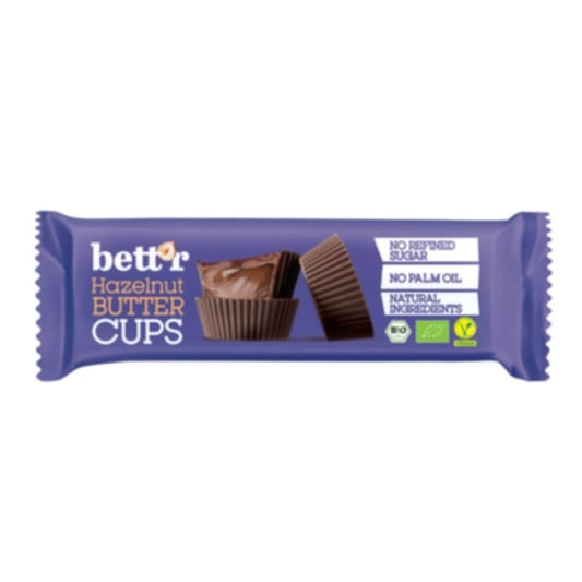 Bett’r - Hazelnut Butter Cups/Hasselnötssmörkoppar, fylld choklad, 39 g
