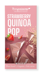 Benjamíssimo - White Strawberry Quinoa Pop, chokladkaka, 70 g