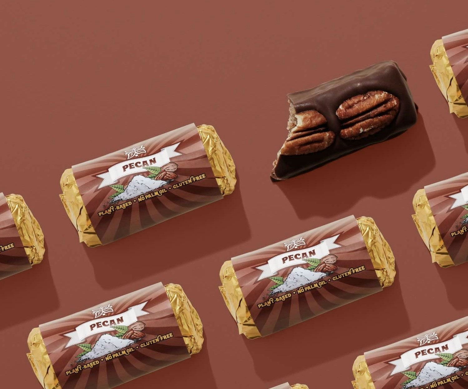 Vegan Delights - Pecan Mini Bar, chokladbar,  50 g
