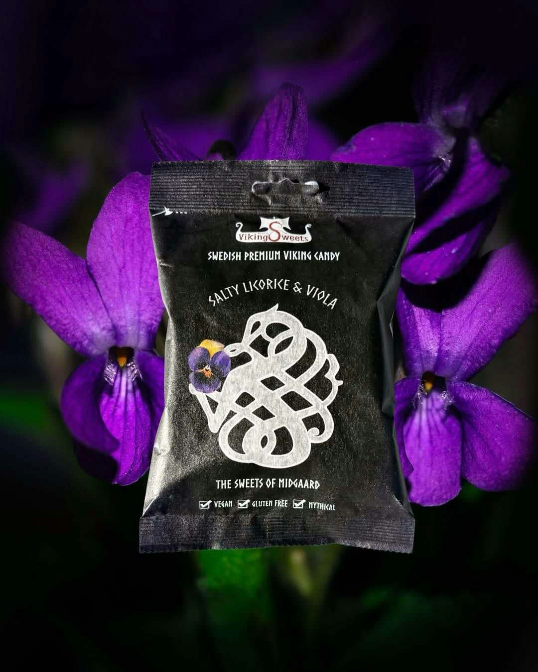 Viking Sweets - Salty Licorice & Viola, saltlakrits,  120g